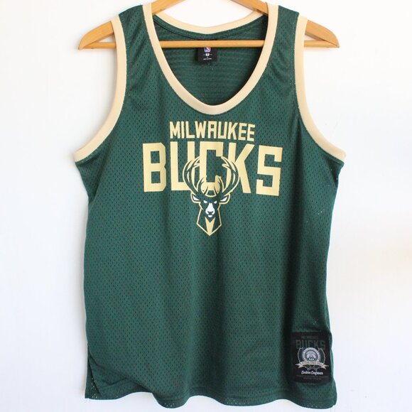 Milwaukee Bucks NBA Basketball Jersey Mesh Green Youth Large - Picture 1 of 5